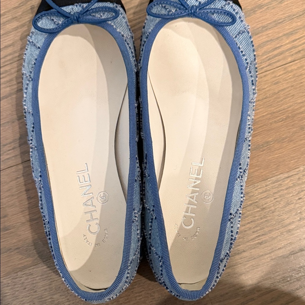 CHANEL Denim Quilted Ballet Flats - Picture 7 of 12